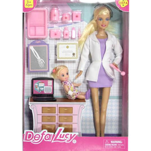 عروسک باربی مفصلی دکتر سونوگرافی دفا لوسی Defa Lucy_اسباب بازی